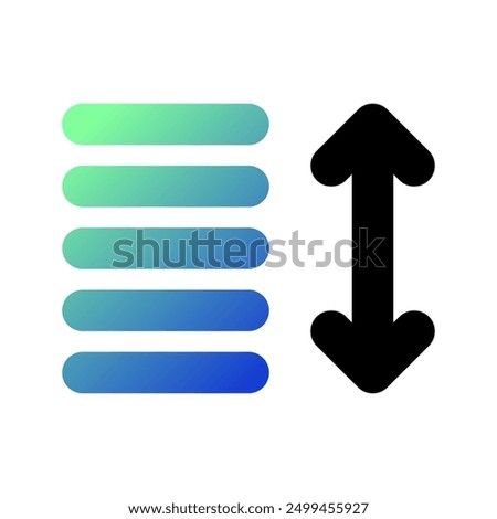 Editable sort data vector icon. Part of a big icon set family. Perfect for web and app interfaces, presentations, infographics, etc