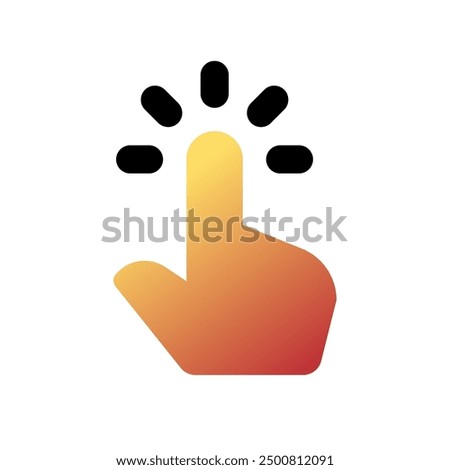 Editable one finger tap vector icon. Part of a big icon set family. Perfect for web and app interfaces, presentations, infographics, etc