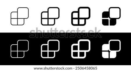 Editable vector app widget icon. Black, line style, transparent white background. Part of a big icon set family. Perfect for web and app interfaces, presentations, infographics, etc