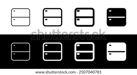 Editable vector vertical split screens icon. Black, line style, transparent white background. Part of a big icon set family. Perfect for web and app interfaces, presentations, infographics, etc