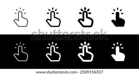 Editable one finger tap vector icon. Part of a big icon set family. Perfect for web and app interfaces, presentations, infographics, etc