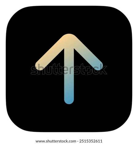 Vector single arrow chevron up icon. Perfect for app and web interfaces, infographics, presentations, marketing, etc.