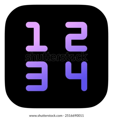 Editable number vector icon. Part of a big icon set family. Perfect for web and app interfaces, presentations, infographics, etc