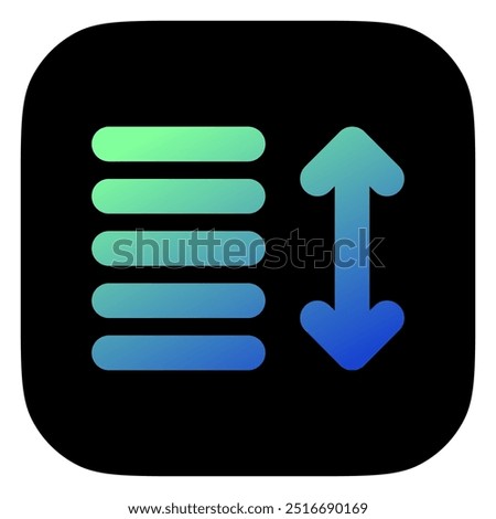 Editable sort data vector icon. Part of a big icon set family. Perfect for web and app interfaces, presentations, infographics, etc