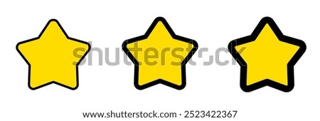 Editable vector star favorite bookmark icon. Black, line style, transparent white background. Part of a big icon set family. Perfect for web and app interfaces, presentations, infographics, etc