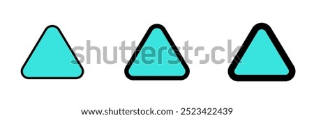 Editable vector up triangle arrow icon. Black, transparent white background. Part of a big icon set family. Perfect for web and app interfaces, presentations, infographics, etc