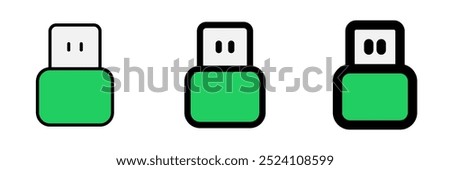 Editable vector usb plug icon. Black, line style, transparent white background. Part of a big icon set family. Perfect for web and app interfaces, presentations, infographics, etc