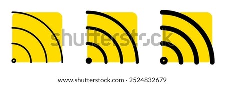 Editable vector wifi signal icon. Black, line style, transparent white background. Part of a big icon set family. Perfect for web and app interfaces, presentations, infographics, etc