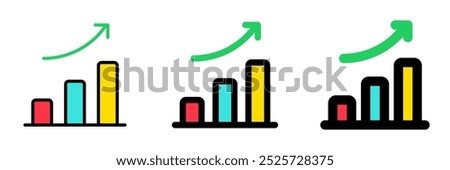 Editable bar chart, investment profit vector icon. Part of a big icon set family. Perfect for web and app interfaces, presentations, infographics, etc