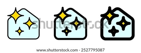 Editable clean house with sparkles vector icon. Part of a big icon set family. Perfect for web and app interfaces, presentations, infographics, etc