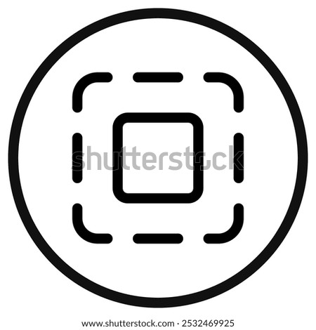 Editable vector scan select none icon. Black, line style, transparent white background. Part of a big icon set family. Perfect for web and app interfaces, presentations, infographics, etc