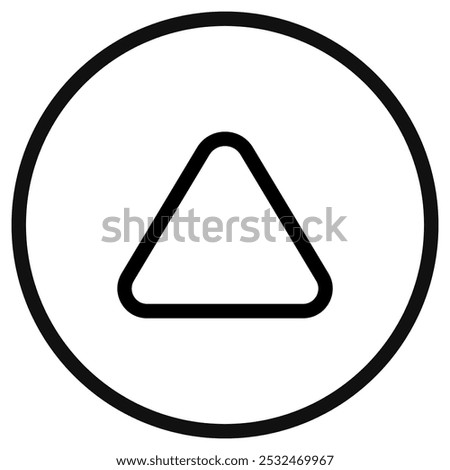 Editable vector up triangle arrow icon. Black, transparent white background. Part of a big icon set family. Perfect for web and app interfaces, presentations, infographics, etc