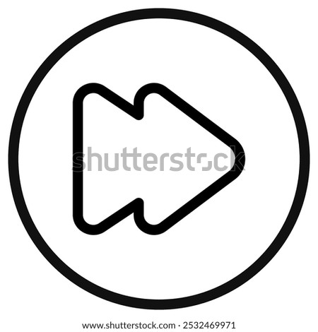 Editable vector forward arrow icon. Black, transparent white background. Part of a big icon set family. Perfect for web and app interfaces, presentations, infographics, etc