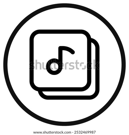 Editable vector music playlist album icon. Black, transparent white background. Part of a big icon set family. Perfect for web and app interfaces, presentations, infographics, etc