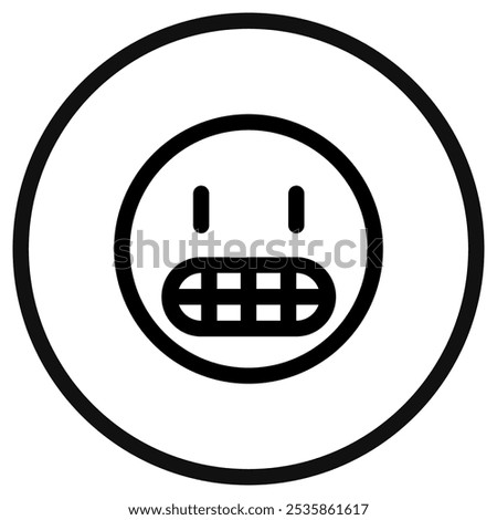 Editable grinning, grimacing face vector icon. Part of a big icon set family. Perfect for web and app interfaces, presentations, infographics, etc