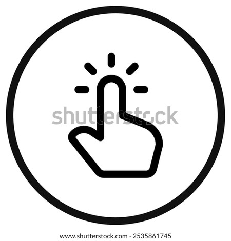 Editable one finger tap vector icon. Part of a big icon set family. Perfect for web and app interfaces, presentations, infographics, etc