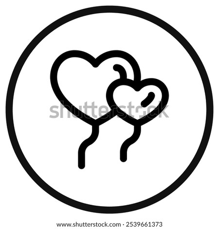 Editable hearts balloon vector icon. Wedding, valentine, love, celebration. Part of a big icon set family. Perfect for web and app interfaces, presentations, infographics, etc