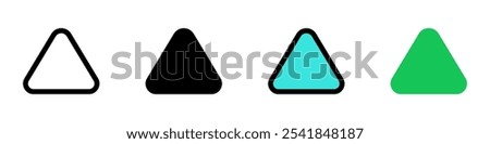 Editable vector up triangle arrow icon. Black, transparent white background. Part of a big icon set family. Perfect for web and app interfaces, presentations, infographics, etc