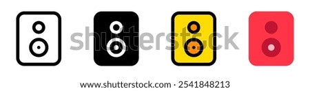 Editable vector loudspeaker amplifier icon. Black, transparent white background. Part of a big icon set family. Perfect for web and app interfaces, presentations, infographics, etc