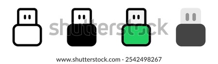 Editable vector usb plug icon. Black, line style, transparent white background. Part of a big icon set family. Perfect for web and app interfaces, presentations, infographics, etc