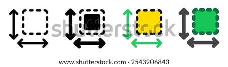 Editable size, area measurement vector icon. Part of a big icon set family. Perfect for web and app interfaces, presentations, infographics, etc