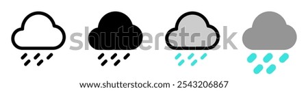 Editable heavy rainfall vector icon. Part of a big icon set family. Perfect for web and app interfaces, presentations, infographics, etc