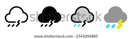 Editable thunderstorm vector icon. Part of a big icon set family. Perfect for web and app interfaces, presentations, infographics, etc