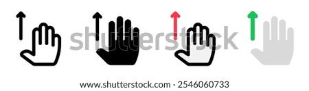 Editable four fingers swipe up vector icon. Part of a big icon set family. Perfect for web and app interfaces, presentations, infographics, etc