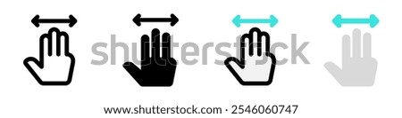 Editable three fingers move vector icon. Part of a big icon set family. Perfect for web and app interfaces, presentations, infographics, etc