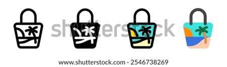 Editable tote bag, handbag vector icon. Part of a big icon set family. Perfect for web and app interfaces, presentations, infographics, etc