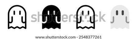 Editable horror game, ghost, thriller vector icon. Video game, game elements. Part of a big icon set family. Perfect for web and app interfaces, presentations, infographics, etc