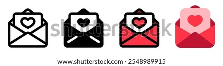 Editable wedding invitation, love letter vector icon. Wedding, valentine, love, celebration. Part of a big icon set family. Perfect for web and app interfaces, presentations, infographics, etc