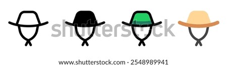 Editable brim hat vector icon. Outdoor, fashion, headwear. Part of a big icon set family. Perfect for web and app interfaces, presentations, infographics, etc