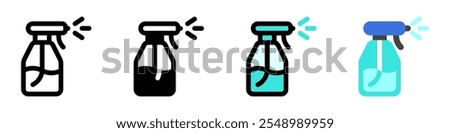 Editable water sprayer, spray bottle vector icon. Gardening, lanscaping, hygiene. Part of a big icon set family. Perfect for web and app interfaces, presentations, infographics, etc