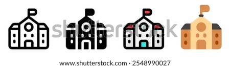 Editable school, college, building vector icon. Building, architecture, city, construction. Part of a big icon set family. Perfect for web and app interfaces, presentations, infographics, etc