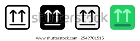 Editable this side up sign vector icon. Shipping, delivery, e-commerce, transport, logistics. Part of a big icon set family. Perfect for web and app interfaces, presentations, infographics, etc