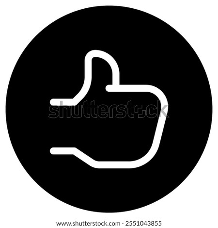 Editable vector like thumb reaction arrow icon. Black, line style, transparent white background. Part of a big icon set family. Perfect for web and app interfaces, presentations, infographics, etc