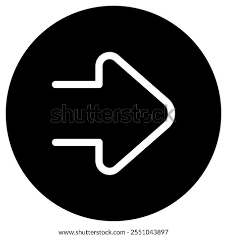 Editable vector forward arrow icon. Black, line style, transparent white background. Part of a big icon set family. Perfect for web and app interfaces, presentations, infographics, etc