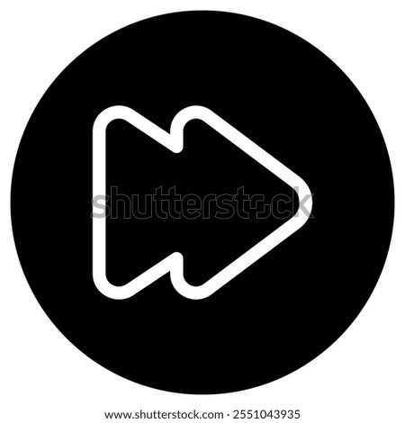 Editable vector forward arrow icon. Black, transparent white background. Part of a big icon set family. Perfect for web and app interfaces, presentations, infographics, etc