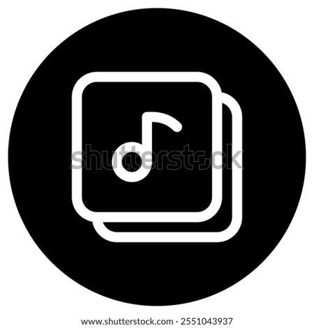 Editable vector music playlist album icon. Black, transparent white background. Part of a big icon set family. Perfect for web and app interfaces, presentations, infographics, etc