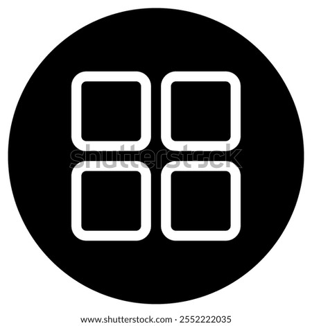 Editable vector square grid icon. Black, line style, transparent white background. Part of a big icon set family. Perfect for web and app interfaces, presentations, infographics, etc