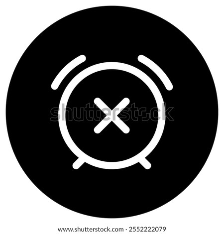 Editable vector turn off, close, delete alarm icon. Black, line style, transparent white background. Part of a big icon set family. Perfect for web and app interfaces, presentations, infographics, etc