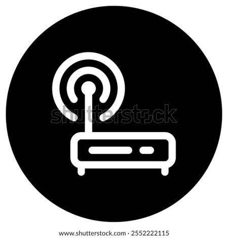 Editable vector wifi router icon. Black, line style, transparent white background. Part of a big icon set family. Perfect for web and app interfaces, presentations, infographics, etc