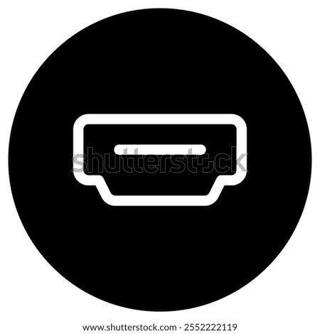 Editable vector hdmi cable port icon. Black, line style, transparent white background. Part of a big icon set family. Perfect for web and app interfaces, presentations, infographics, etc