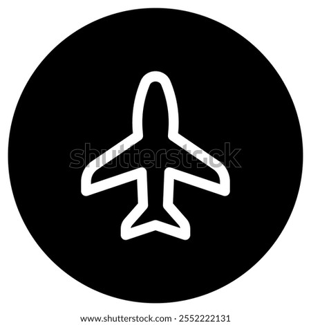 Editable vector airplane mode on icon. Black, line style, transparent white background. Part of a big icon set family. Perfect for web and app interfaces, presentations, infographics, etc