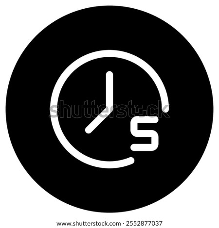 Editable countdown timer 5 seconds vector icon. Part of a big icon set family. Perfect for web and app interfaces, presentations, infographics, etc