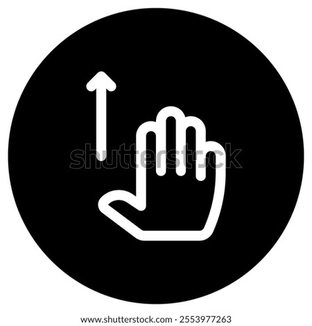 Editable four fingers swipe up vector icon. Part of a big icon set family. Perfect for web and app interfaces, presentations, infographics, etc