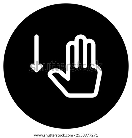 Editable three fingers swipe down vector icon. Part of a big icon set family. Perfect for web and app interfaces, presentations, infographics, etc