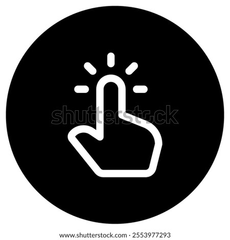 Editable one finger tap vector icon. Part of a big icon set family. Perfect for web and app interfaces, presentations, infographics, etc