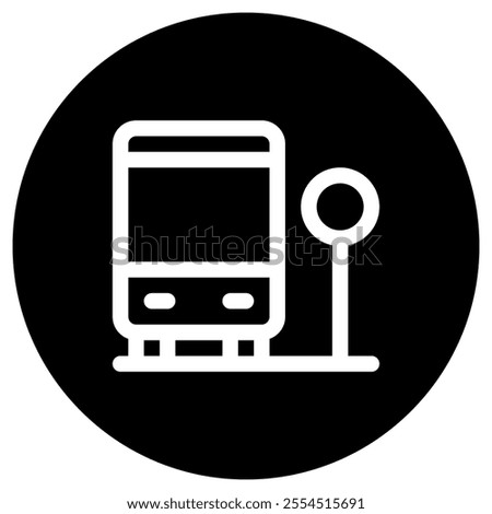 Editable bus stop, parking area vector icon. Part of a big icon set family. Perfect for web and app interfaces, presentations, infographics, etc